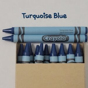 16ct Crayola Crayons (Turquoise Blue) Single Color Bulk Lot